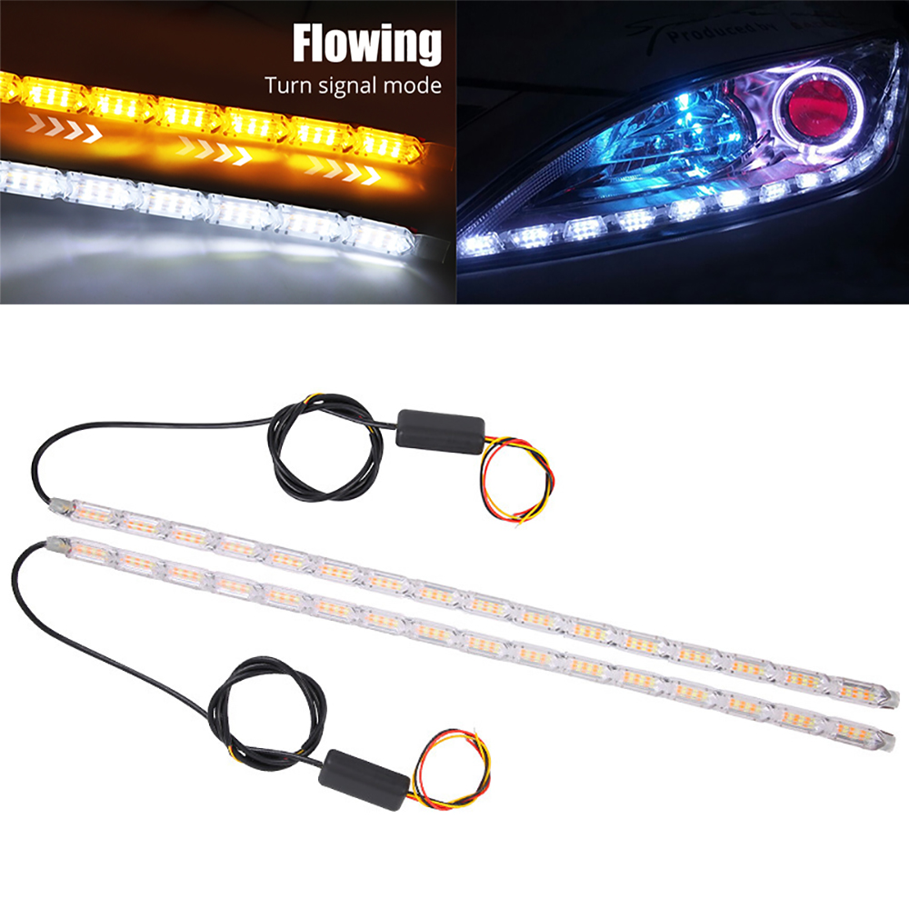 Waterproof Led Strip - 2pcs DRL LED Strip Flexible Daytime
