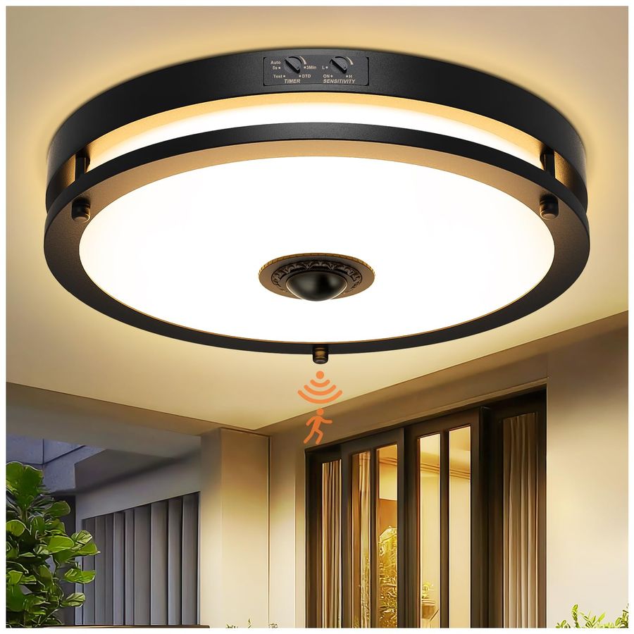 Outdoor Lighting Motion Sensor - LED Motion Sensor Outdoor Ceiling Light,