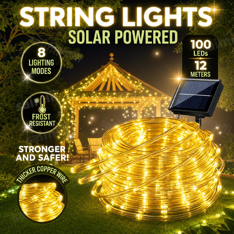 Outdoor Lighting In Ground - LED String Lights Garden Outdoor Solar