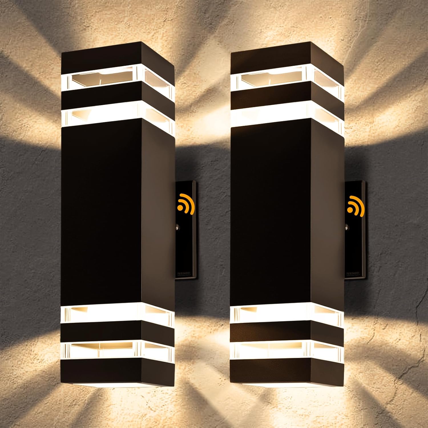 Outdoor Lighting Sconce - Modern Outdoor Wall Sconce 2-Pack, Up