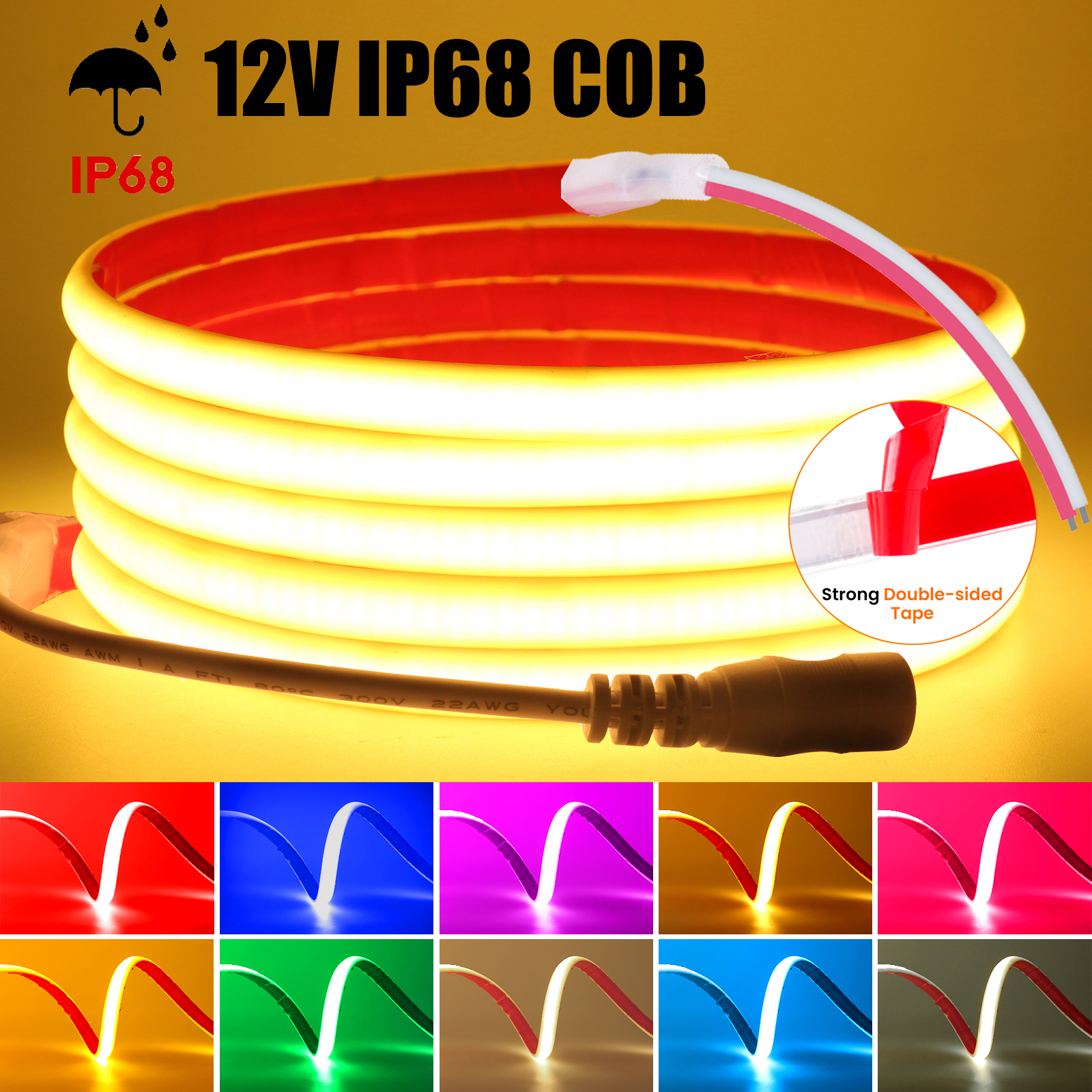 Pond Light Submersible - IP68 Waterproof COB LED Strip Light