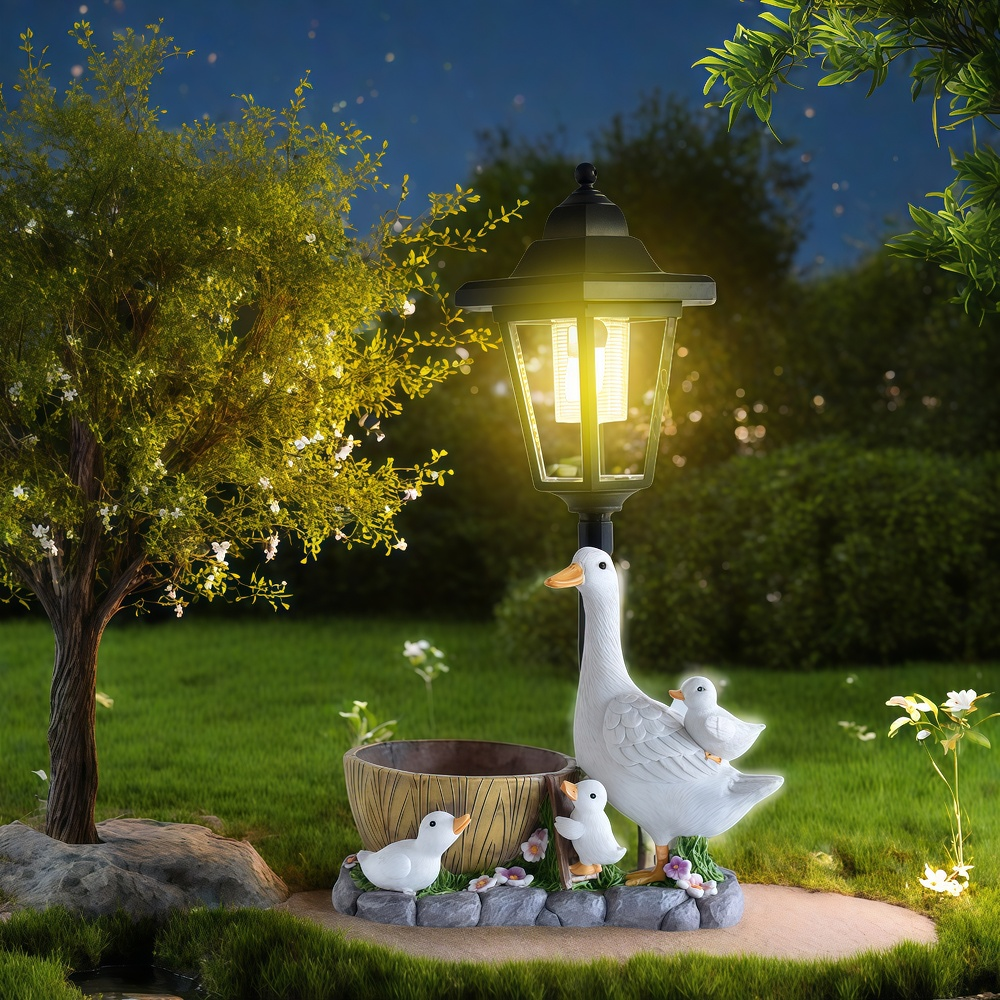 Outdoor Lighting Traditional - Solar Duck Night Light Garden Courtyard
