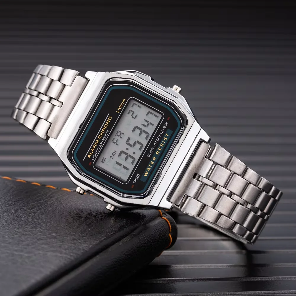 Waterproof Led Strip - LED electronic watch with steel strip,