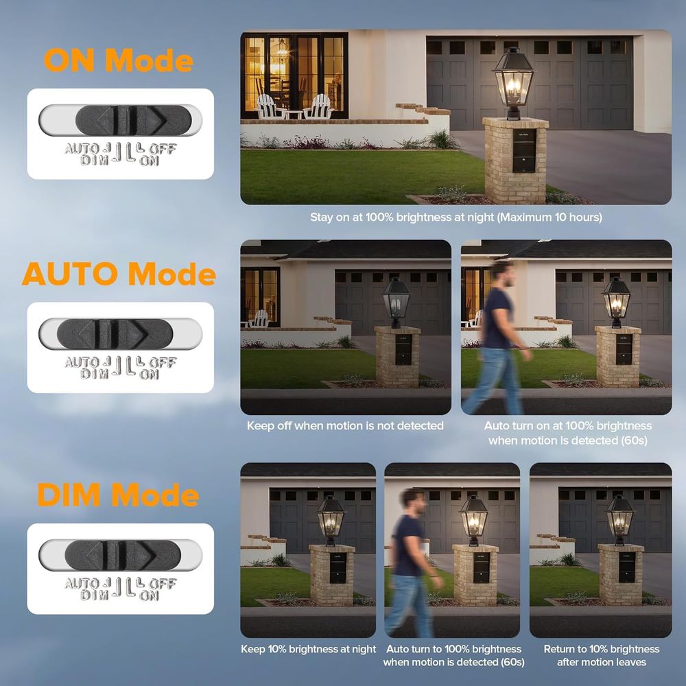 Outdoor Solar Lamp Post Light  - Outdoor Lighting Motion Sensor incelemesi ve fiyatı