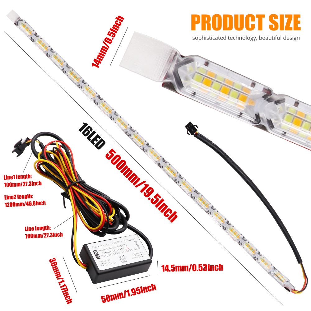 2pcs DRL LED Strip Flexible Da - Waterproof Led Strip incelemesi ve fiyatı