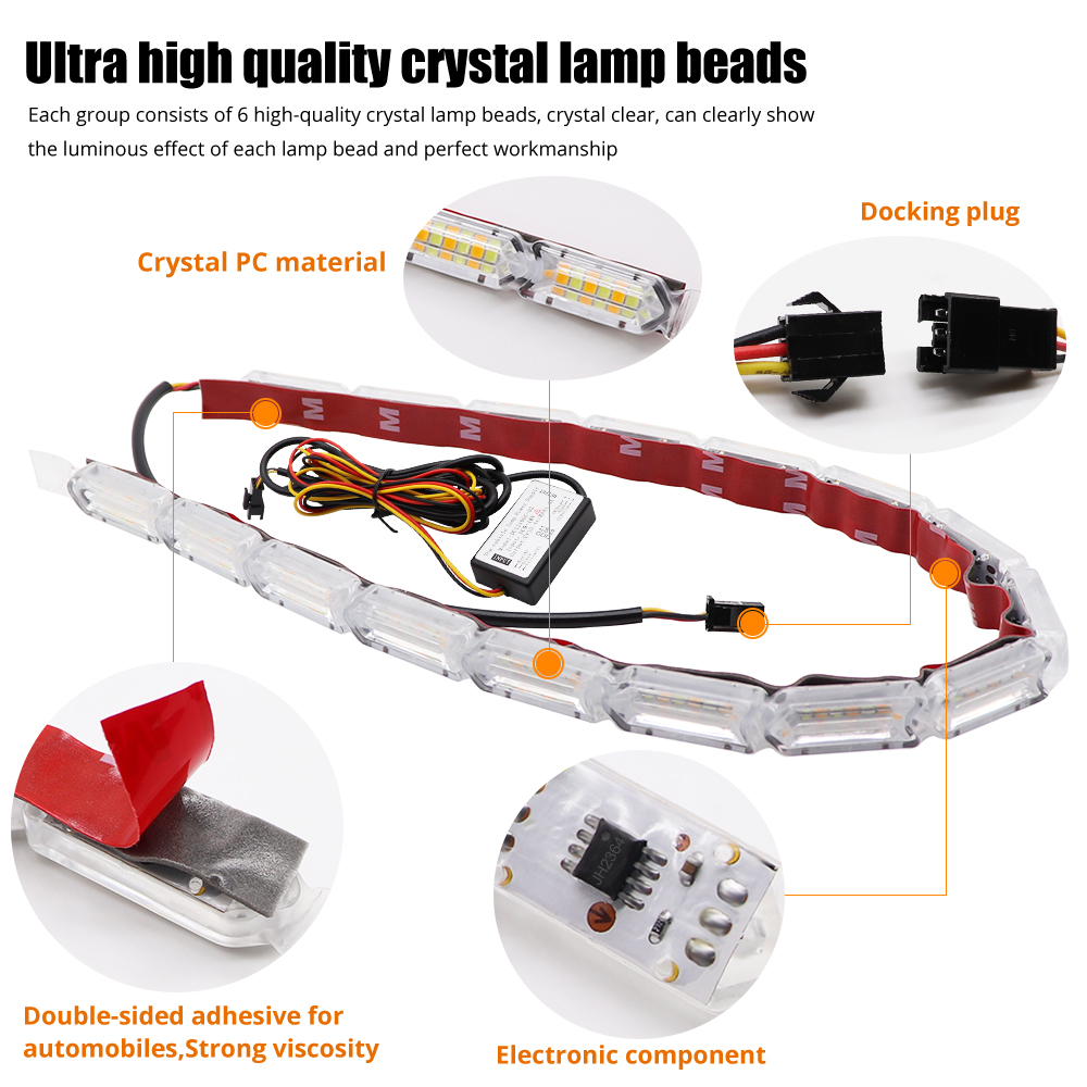 2pcs DRL LED Strip Flexible Da - Waterproof Led Strip incelemesi ve fiyatı