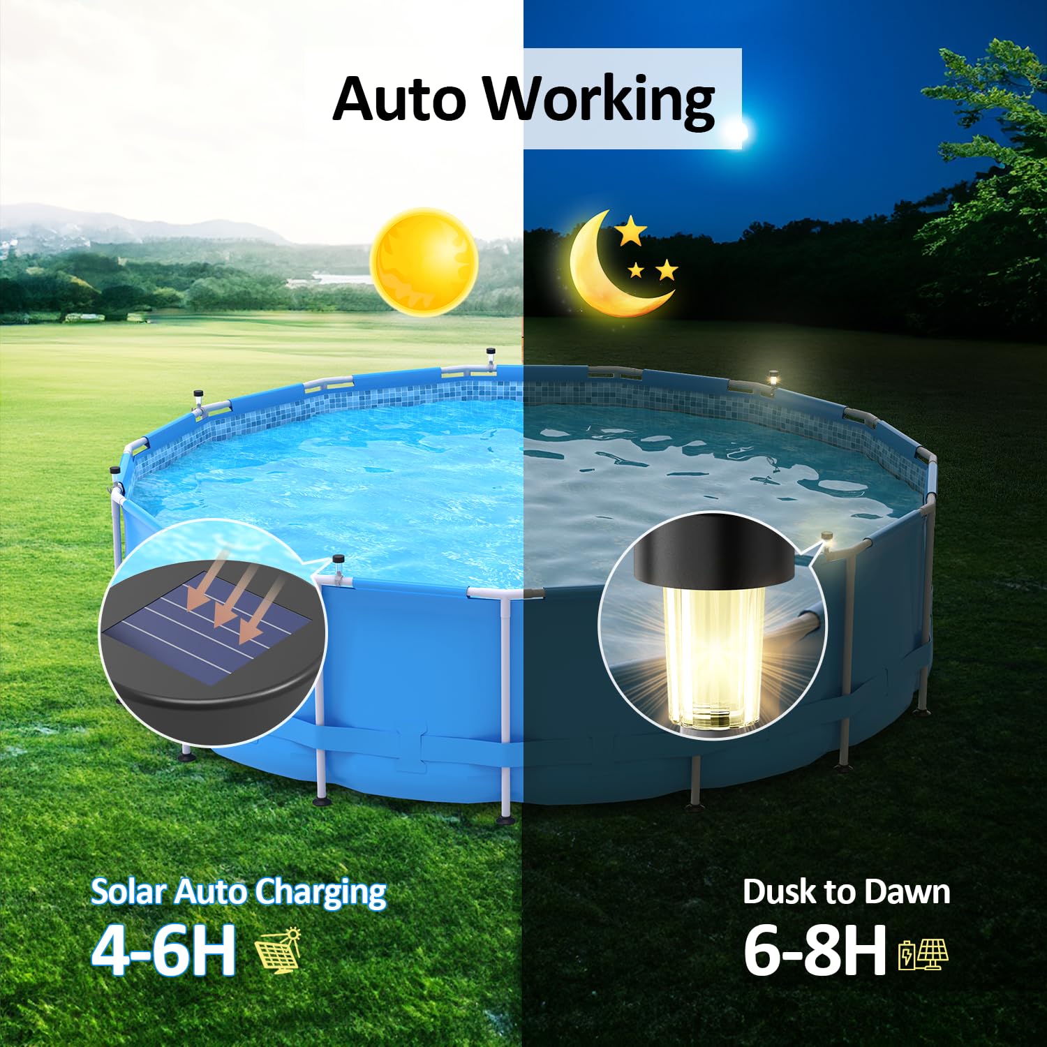 6 packages Solar Pool Light Fr - Pond Light Submersible incelemesi ve fiyatı