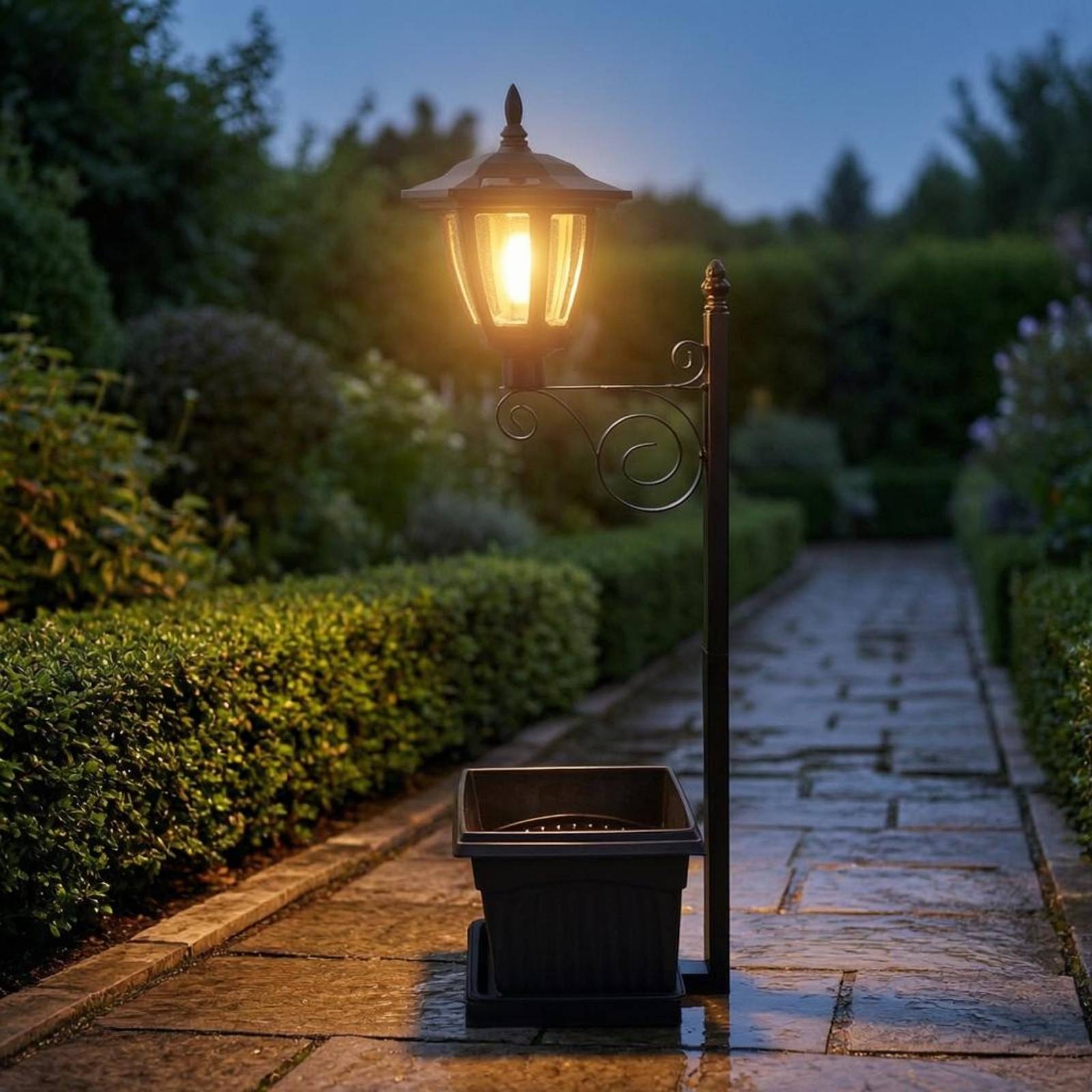 Solar Flower Pot Light Wrought - Outdoor Lighting In Ground incelemesi ve fiyatı