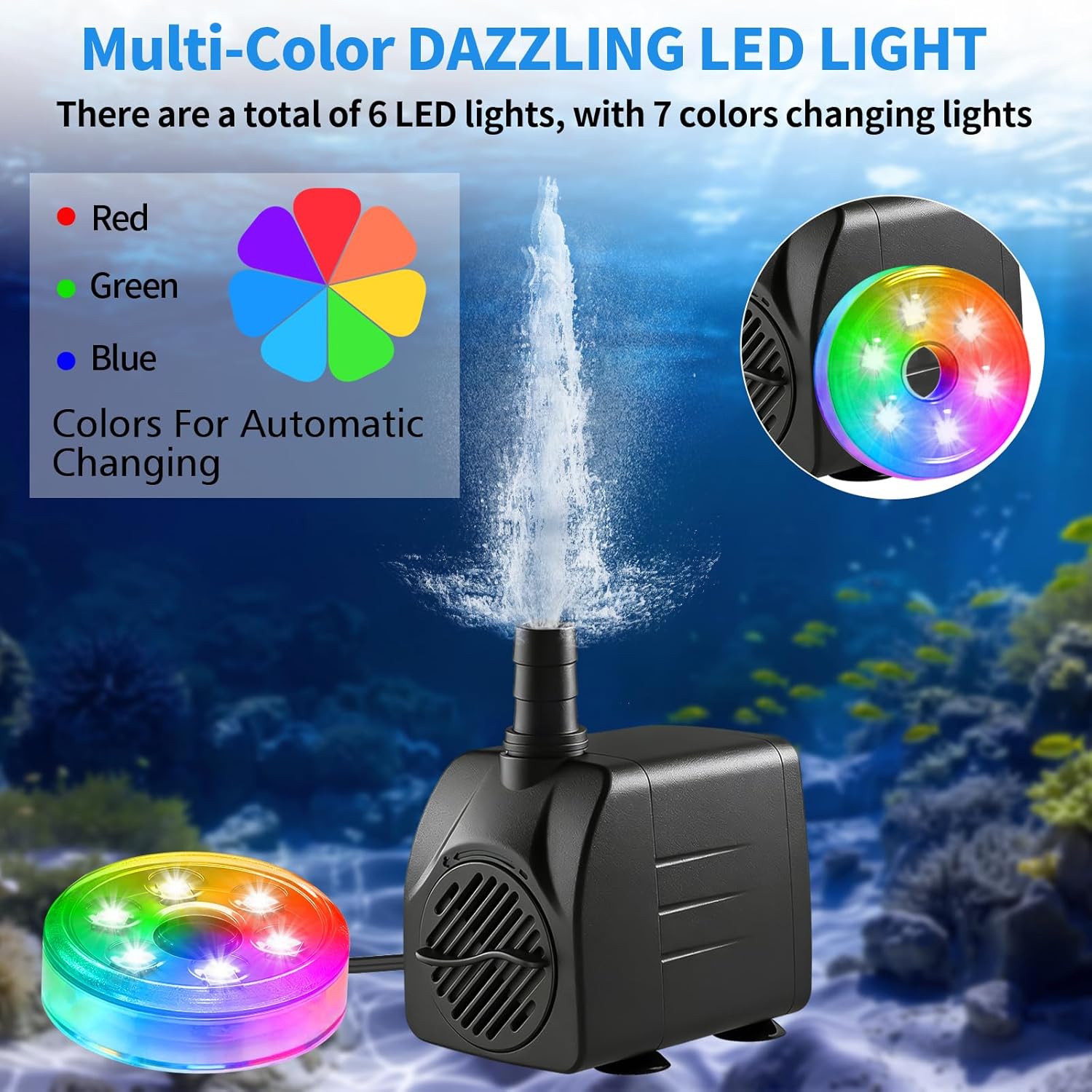 210GPH Submersible Water Pump  - Pond Light Submersible incelemesi ve fiyatı