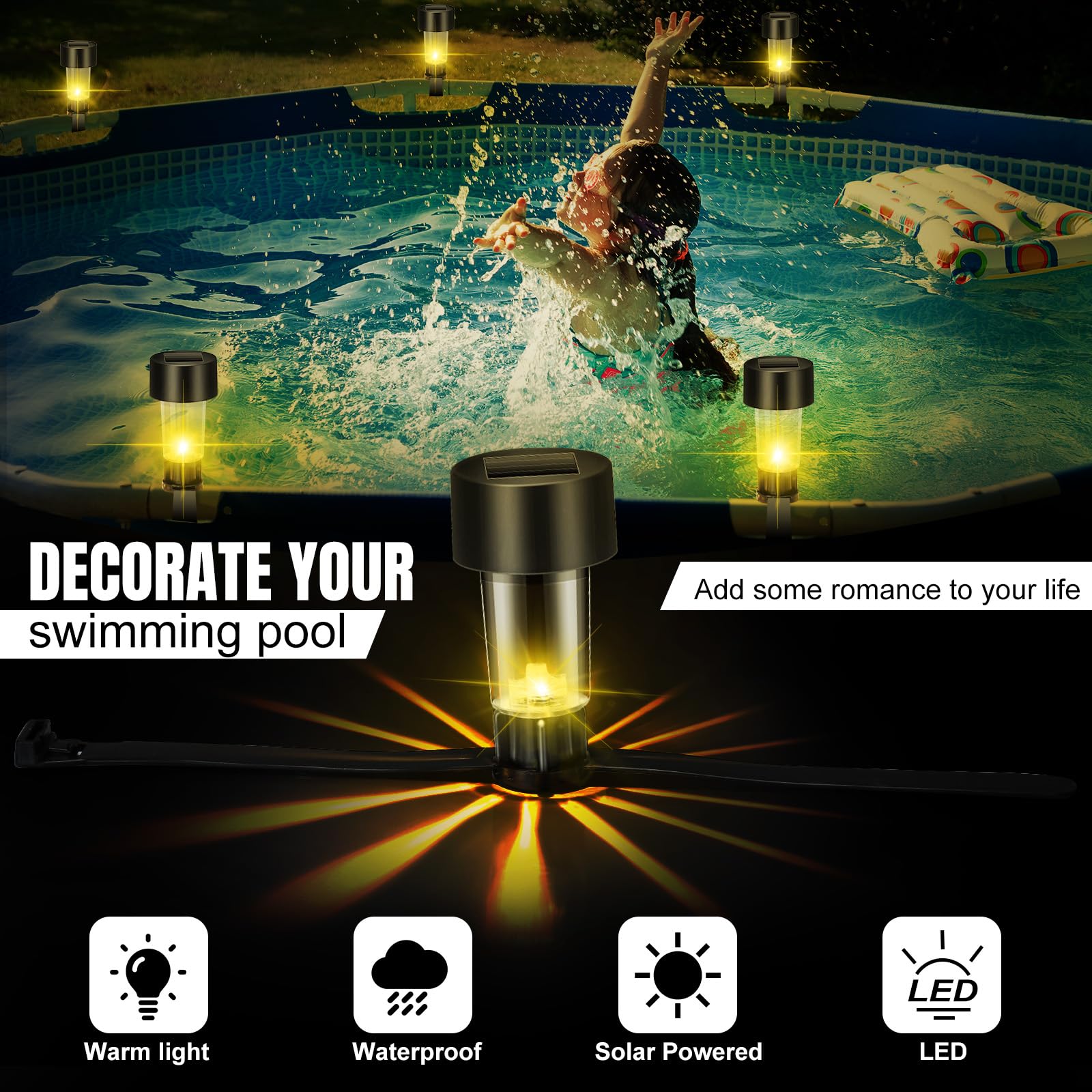 6 Packages Solar Pool Light Fr - Pond Light Submersible incelemesi ve fiyatı