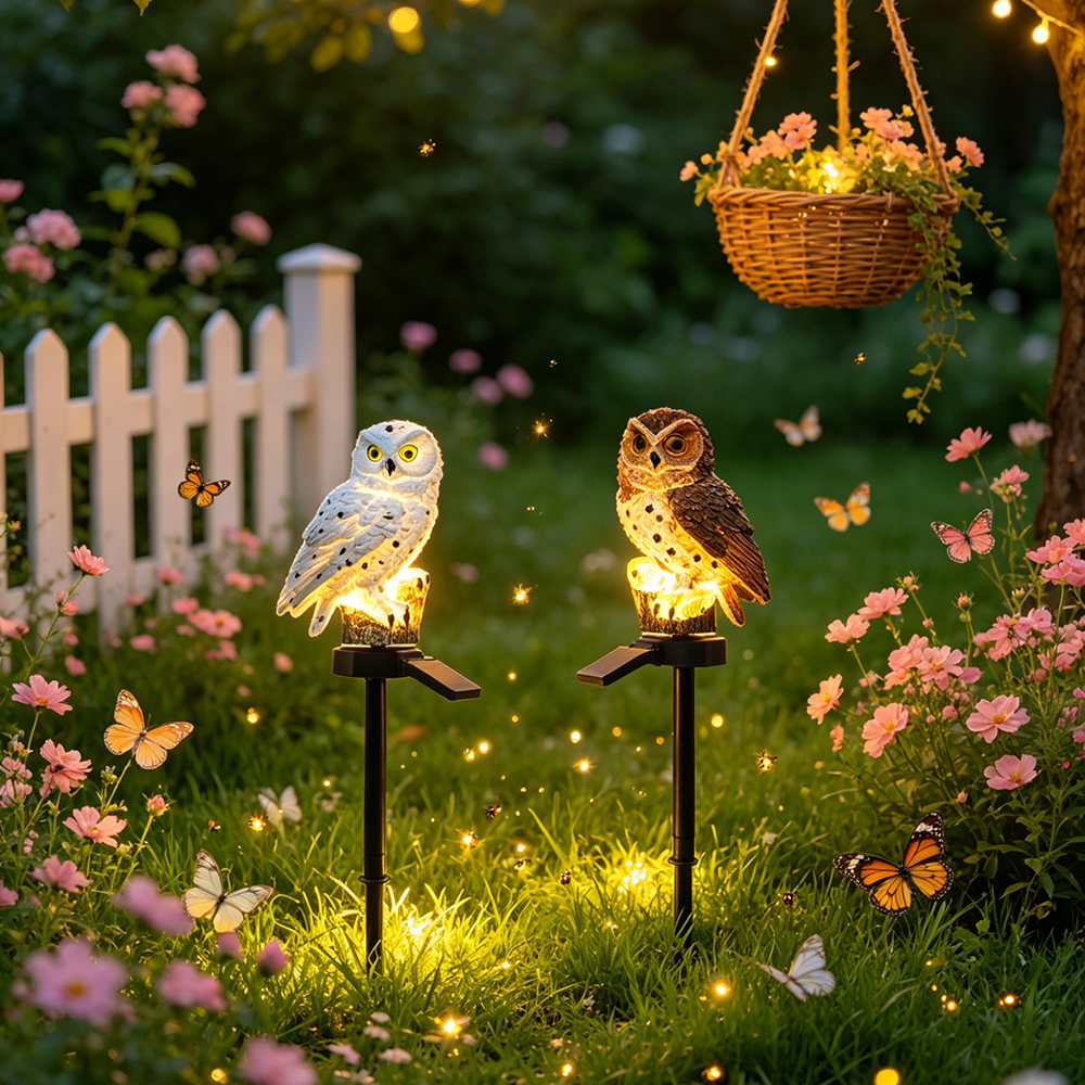 Owl Solar Light, Resin Owl Gro - Outdoor Lighting In Ground incelemesi ve fiyatı
