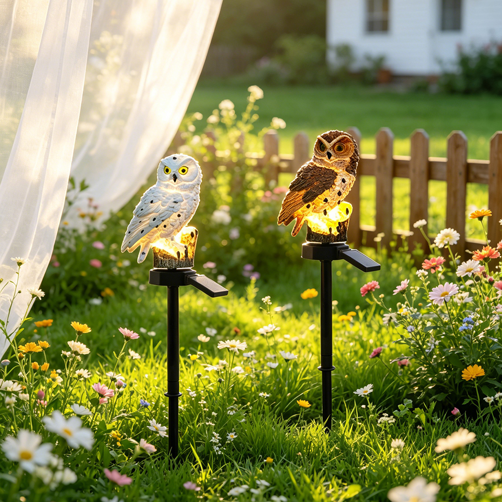 Owl Solar Light, Resin Owl Gro - Outdoor Lighting In Ground incelemesi ve fiyatı