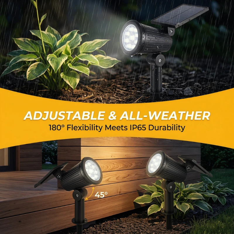 2PCS Solar Powered LED Spotlig - Outdoor Lighting Sconce incelemesi ve fiyatı