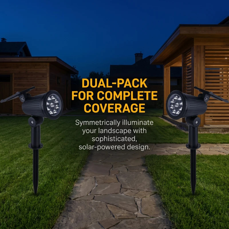 2PCS Solar Powered LED Spotlig - Outdoor Lighting Sconce incelemesi ve fiyatı