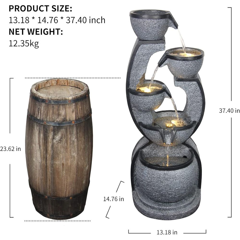 Water ountain Outdoor 37.4''H  - Outdoor Lighting Deck incelemesi ve fiyatı