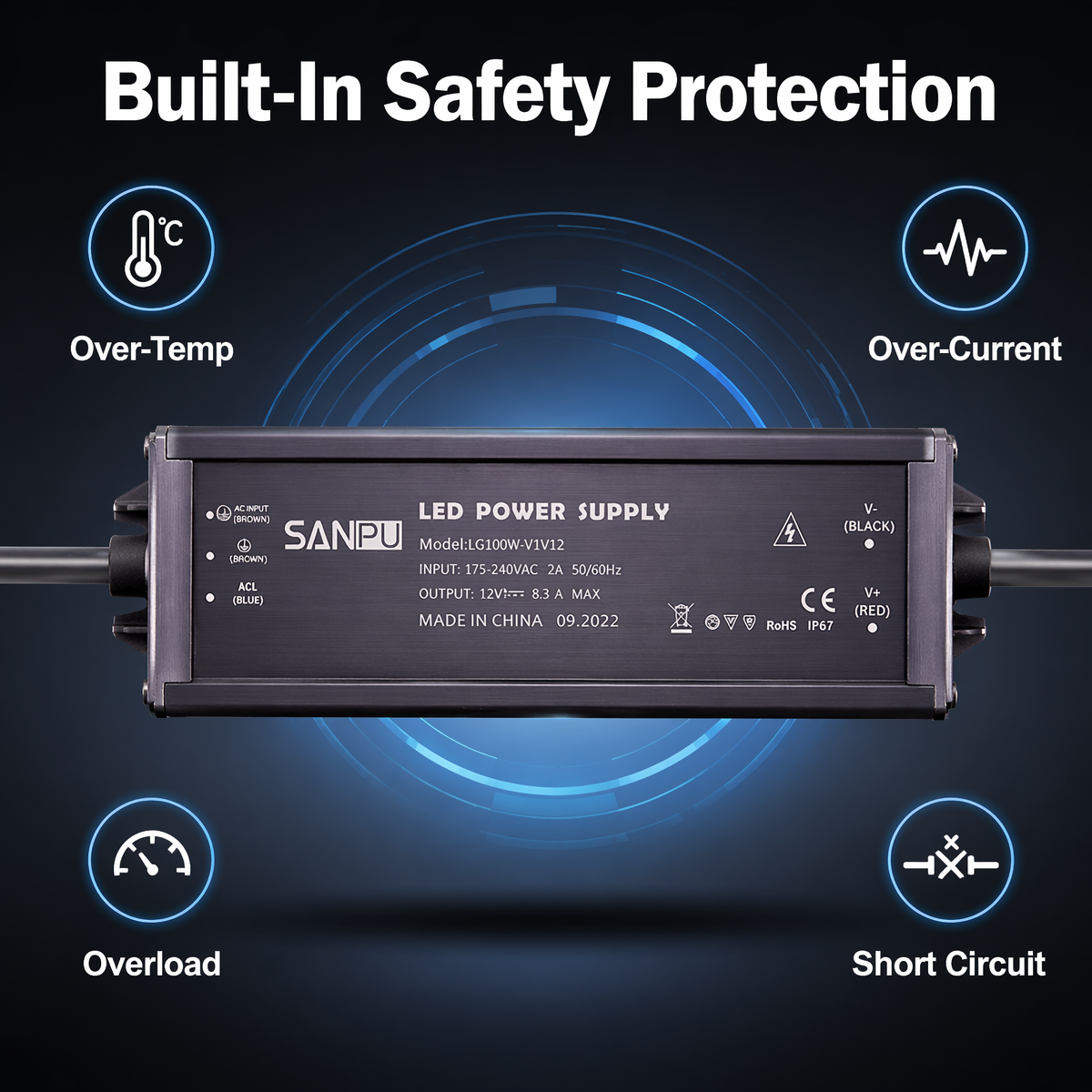Ultra-Thin IP67 Waterproof Pow - Outdoor Lighting Transformer Box incelemesi ve fiyatı