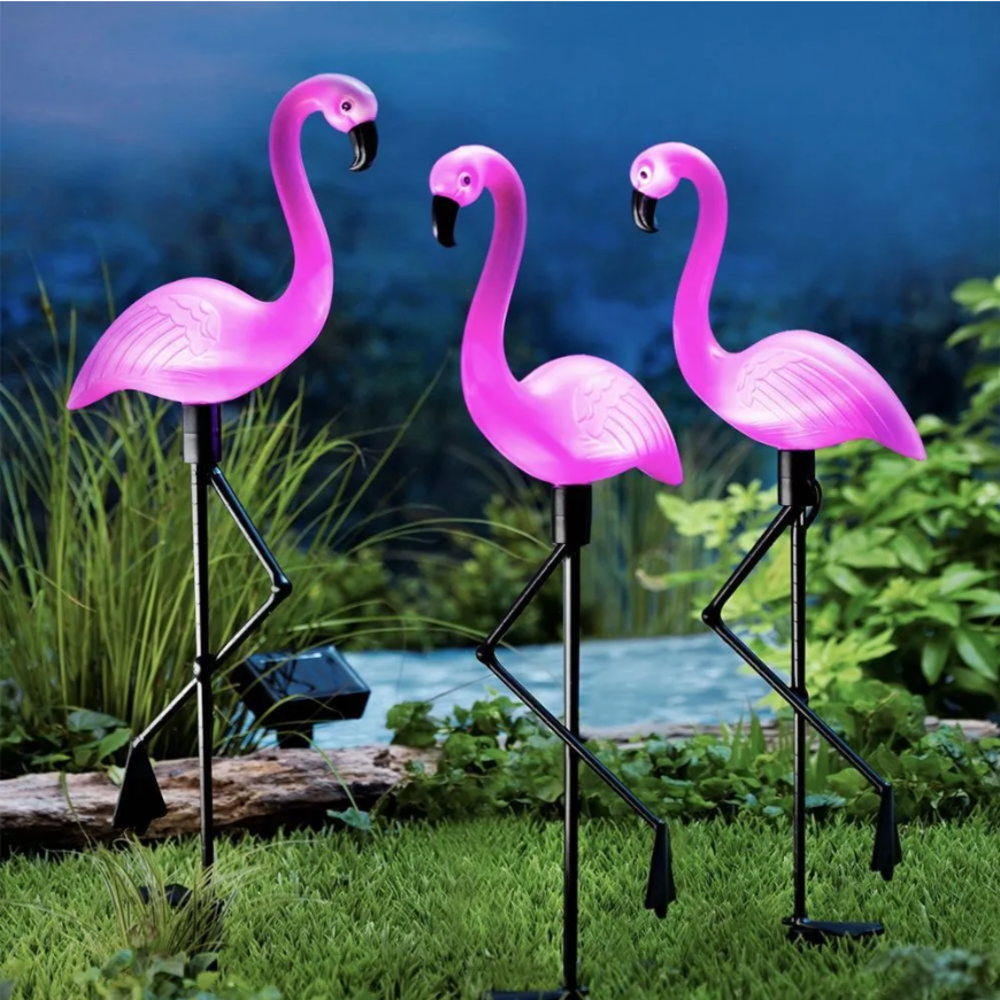 3Pcs Solar Powered Flamingo Gr - Outdoor Lighting In Ground incelemesi ve fiyatı