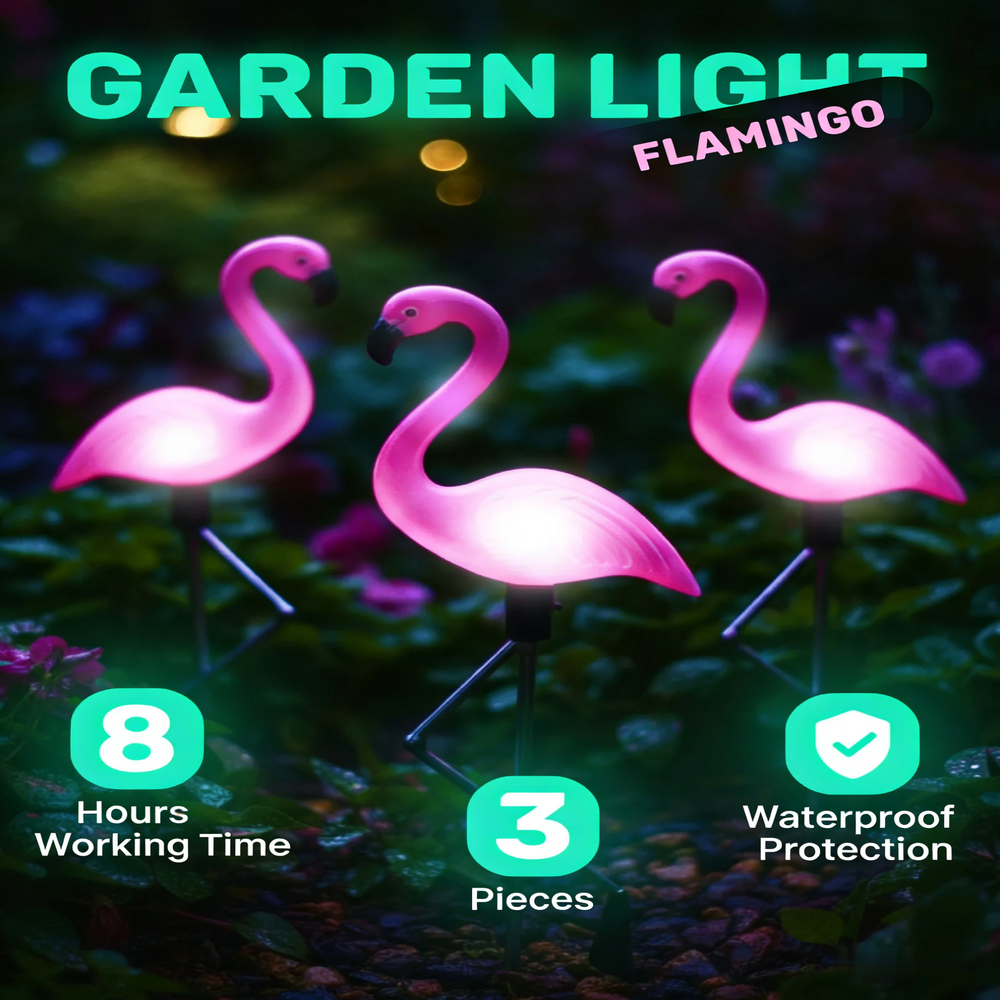 3Pcs Solar Powered Flamingo Gr - Outdoor Lighting In Ground incelemesi ve fiyatı