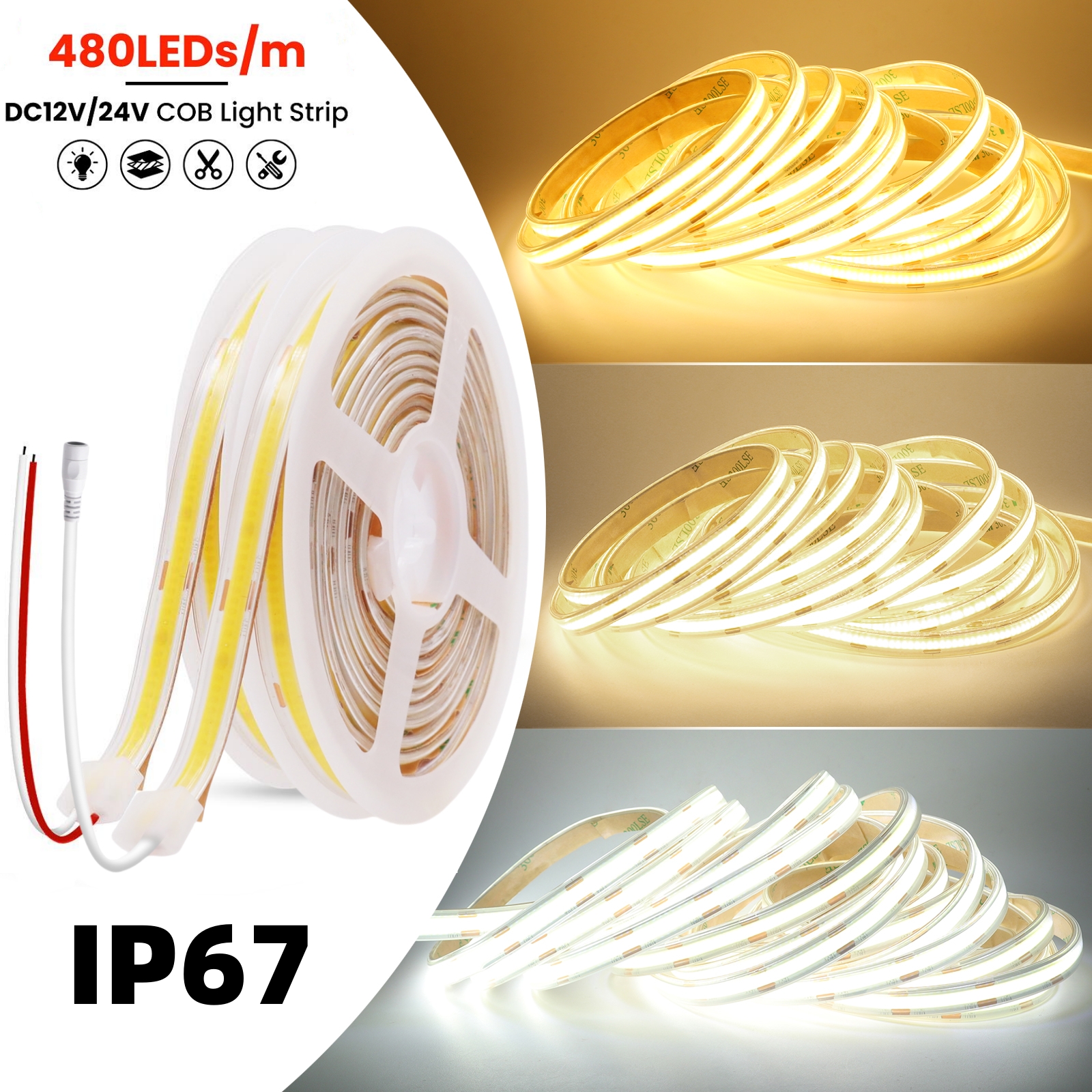 IP67 COB LED Strip Light DC 12 - Pond Light Submersible incelemesi ve fiyatı
