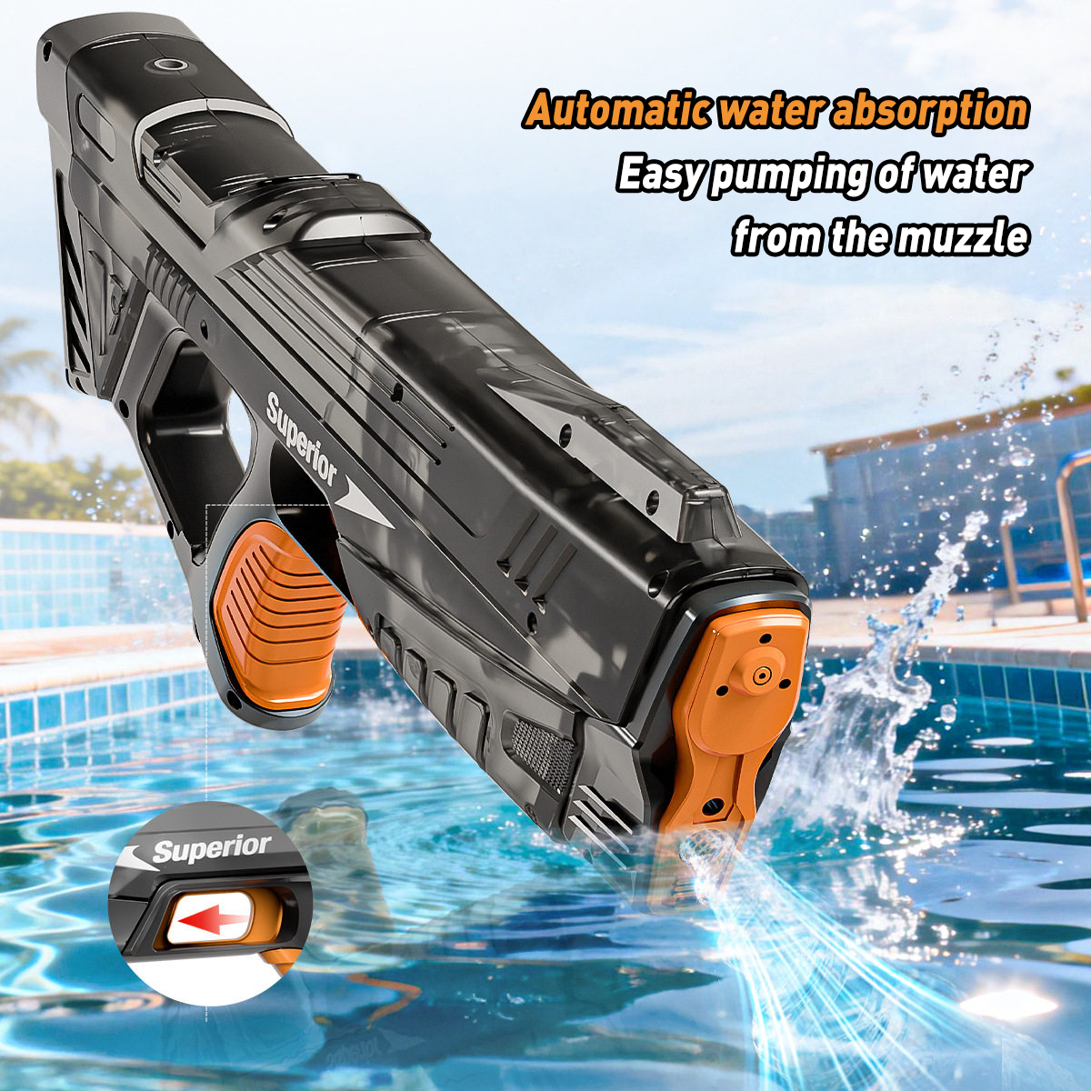 New Electric Water Gun With Li - Outdoor Lighting The Range incelemesi ve fiyatı