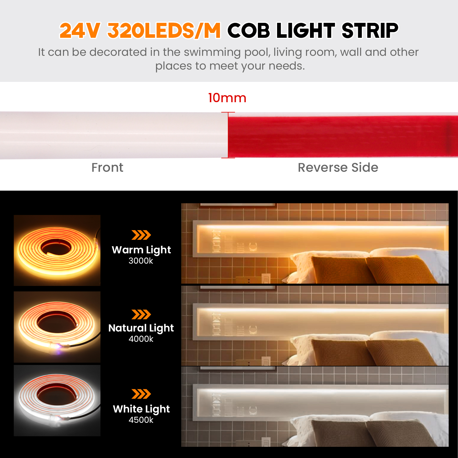 IP68 Waterproof COB LED Strip  - Pond Light Submersible incelemesi ve fiyatı
