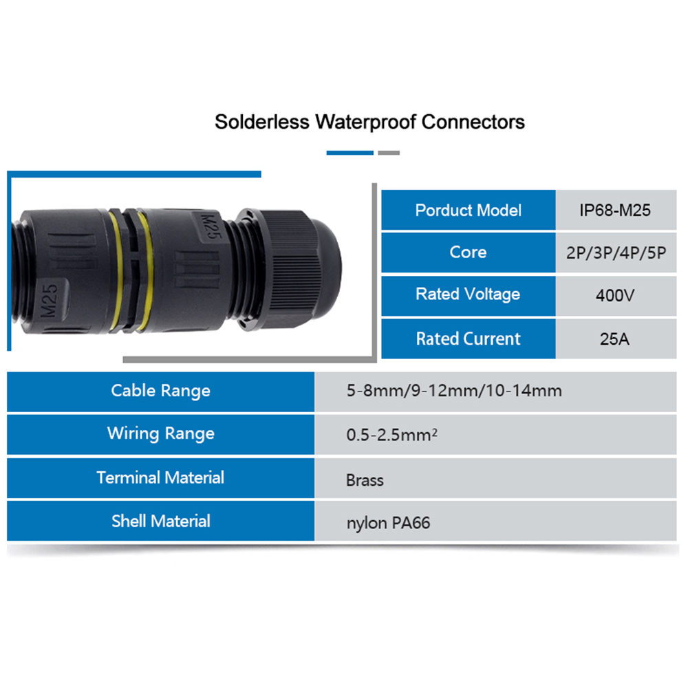 IP68 M25 Cable Connector Outdo - Outdoor Lighting Connectors incelemesi ve fiyatı