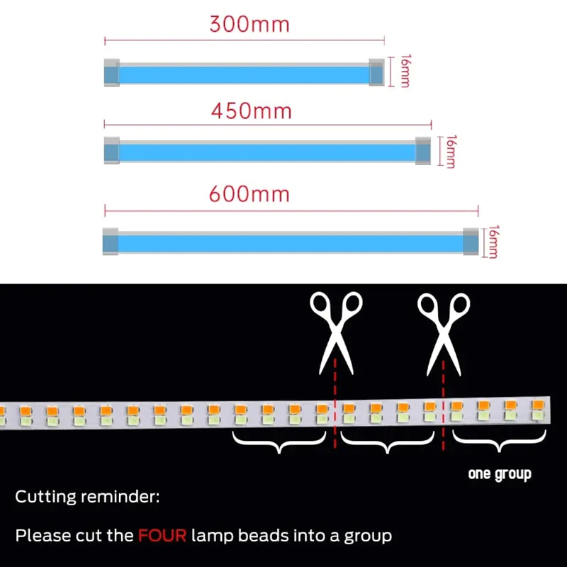 2Pcs DRL Car Flexible LED Dayt - Waterproof Led Strip incelemesi ve fiyatı