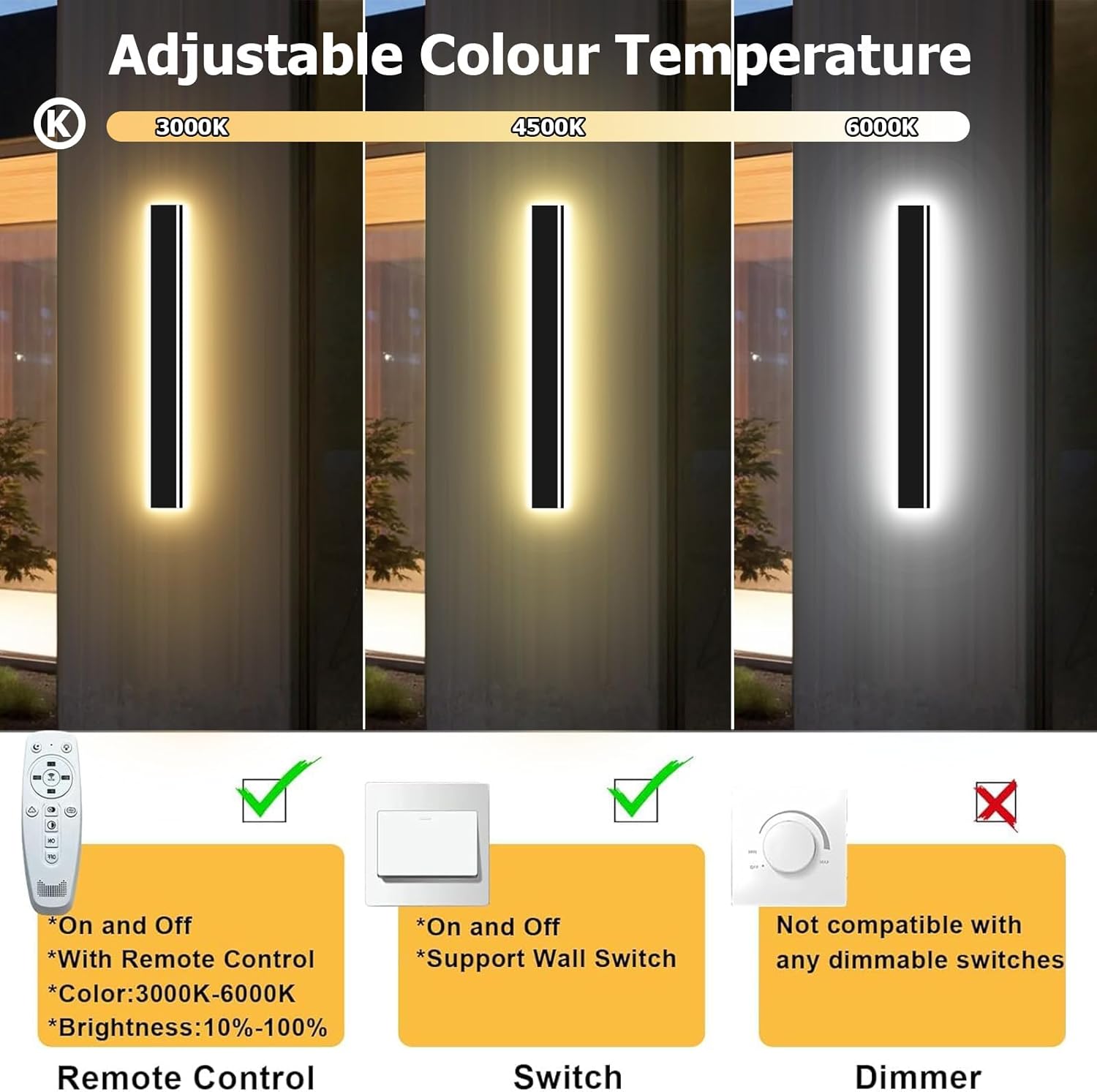47inch 2pcs Modern Outdoor Wal - Outdoor Lighting Sconce incelemesi ve fiyatı
