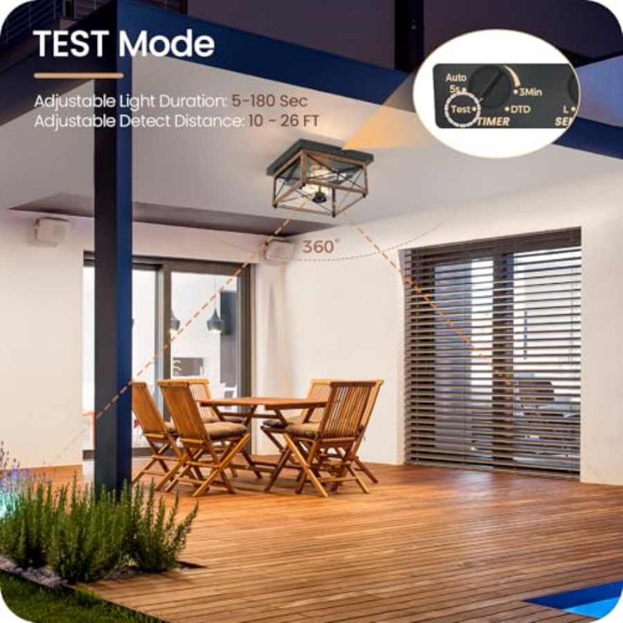 Outdoor Ceiling Light with Mot - Outdoor Lighting Motion Sensor incelemesi ve fiyatı