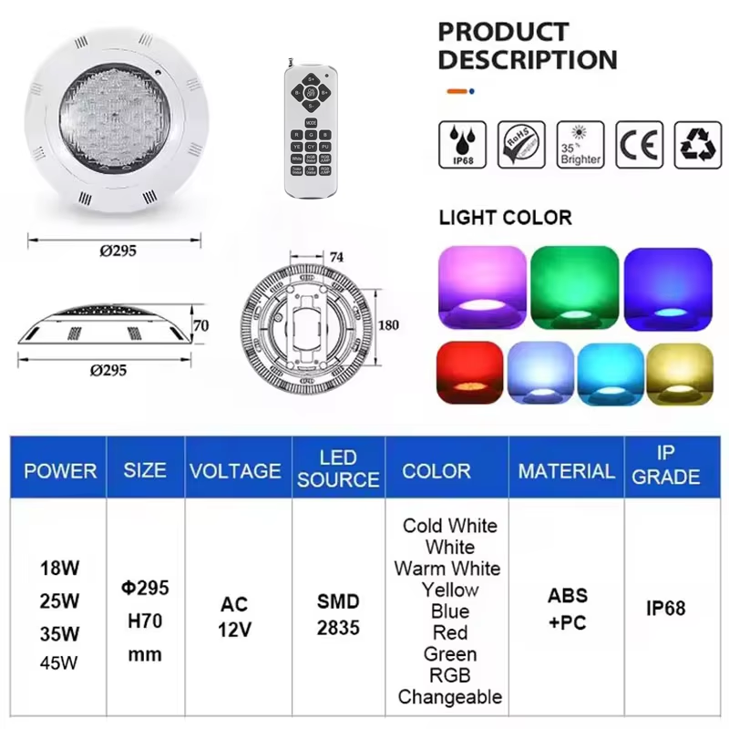 LED Underwater Swimming Pool L - Pond Light Submersible incelemesi ve fiyatı