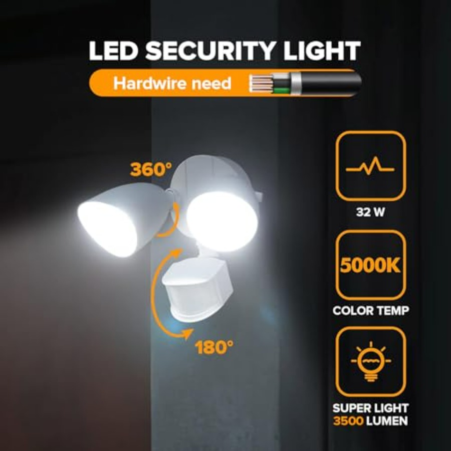 32W 3500 Lumen LED Security Li - Outdoor Lighting Motion Sensor incelemesi ve fiyatı