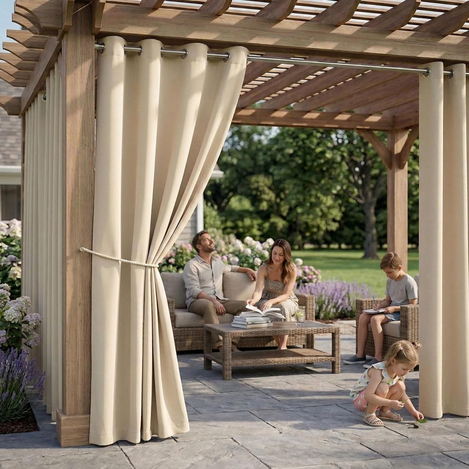 Waterproof Outdoor Curtains wi - Outdoor Lighting Deck incelemesi ve fiyatı