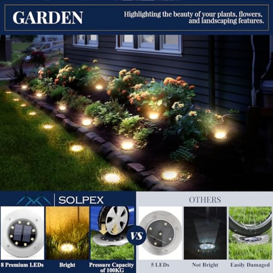 Solar Ground Lights Solar Ligh - Outdoor Lighting In Ground incelemesi ve fiyatı